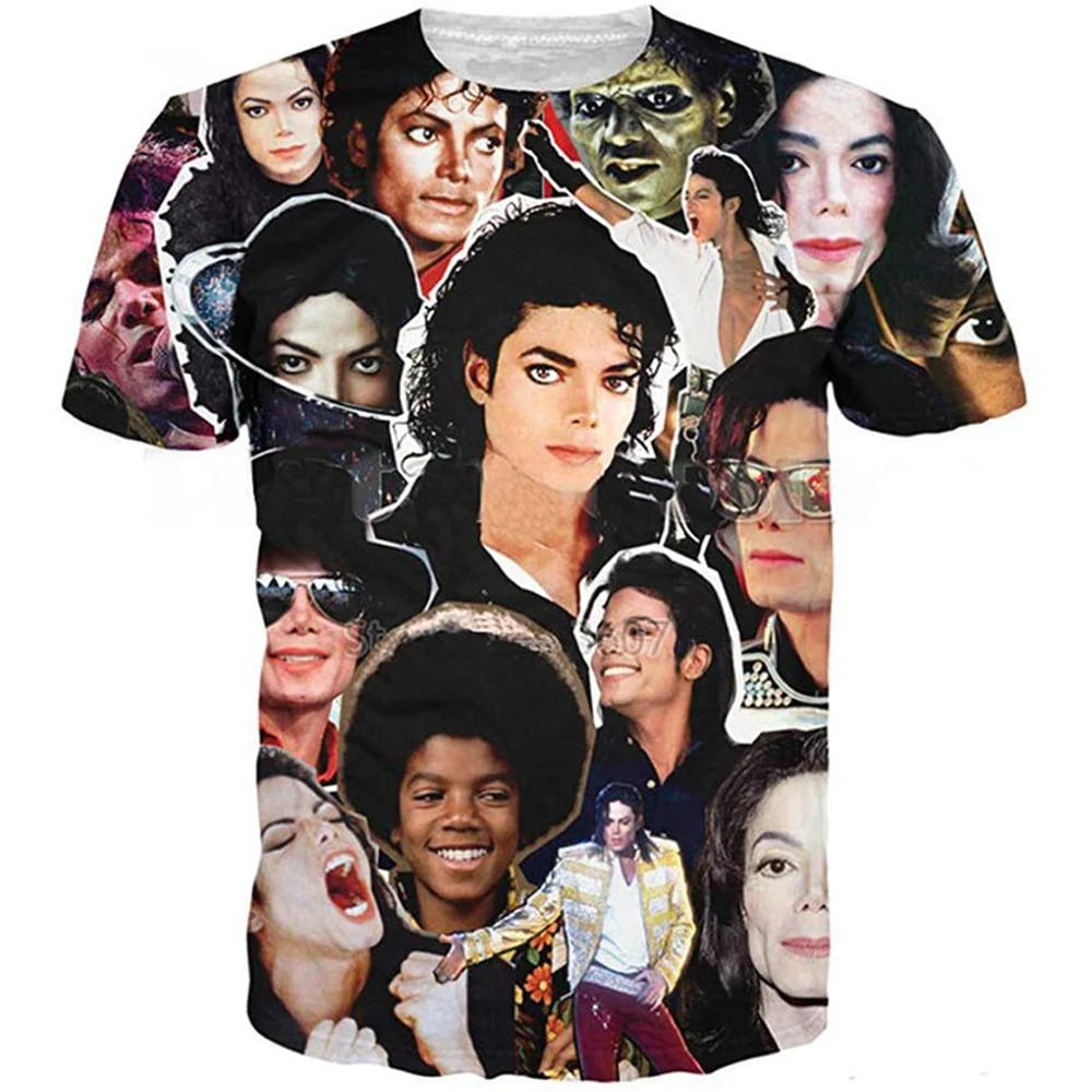 Michael Jackson Harajuku Streetwear Cotton Tee Retro Hip Hop Style