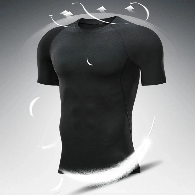 Men Compression Sportswear Standard Length – Quick Dry Gym Tee Men