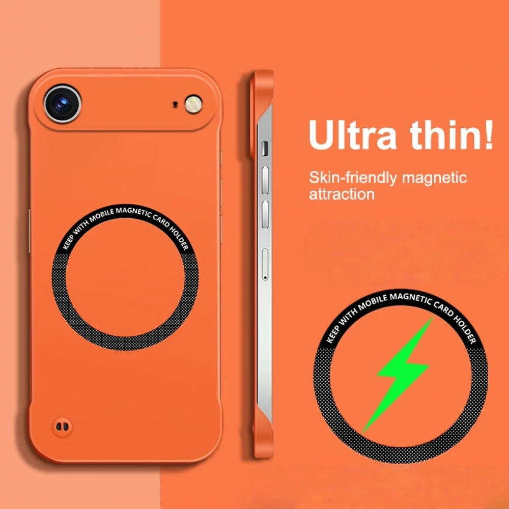 Magnetic Frameless Phone Case Hard PC Matte – Ultra Thin Borderless Style