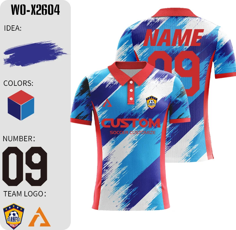 Short Sleeve Custom Sublimation Football Jersey Quick Dry Training Shirt