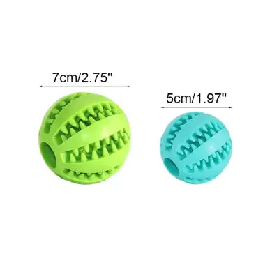 Interactive Dog Toy Ball for Chewing and Treat Feeding in Rubber