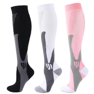 Home 3 Pairs Compression Socks 30mmHg for Varicose Veins and Edema - MIX003-219 / XXL