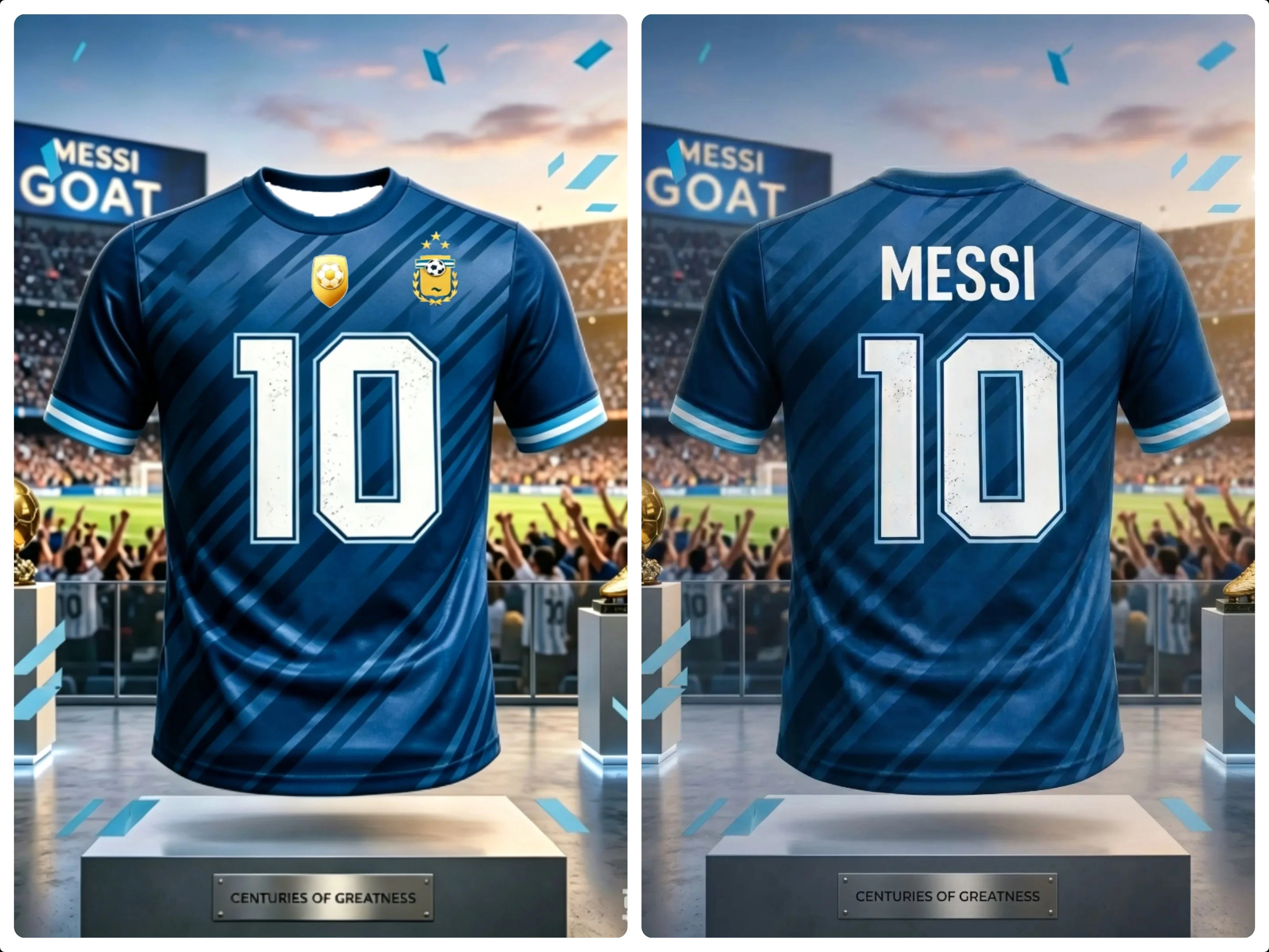 Kids Messi #10 Soccer Jersey Breathable Quick Dry Training Uniform