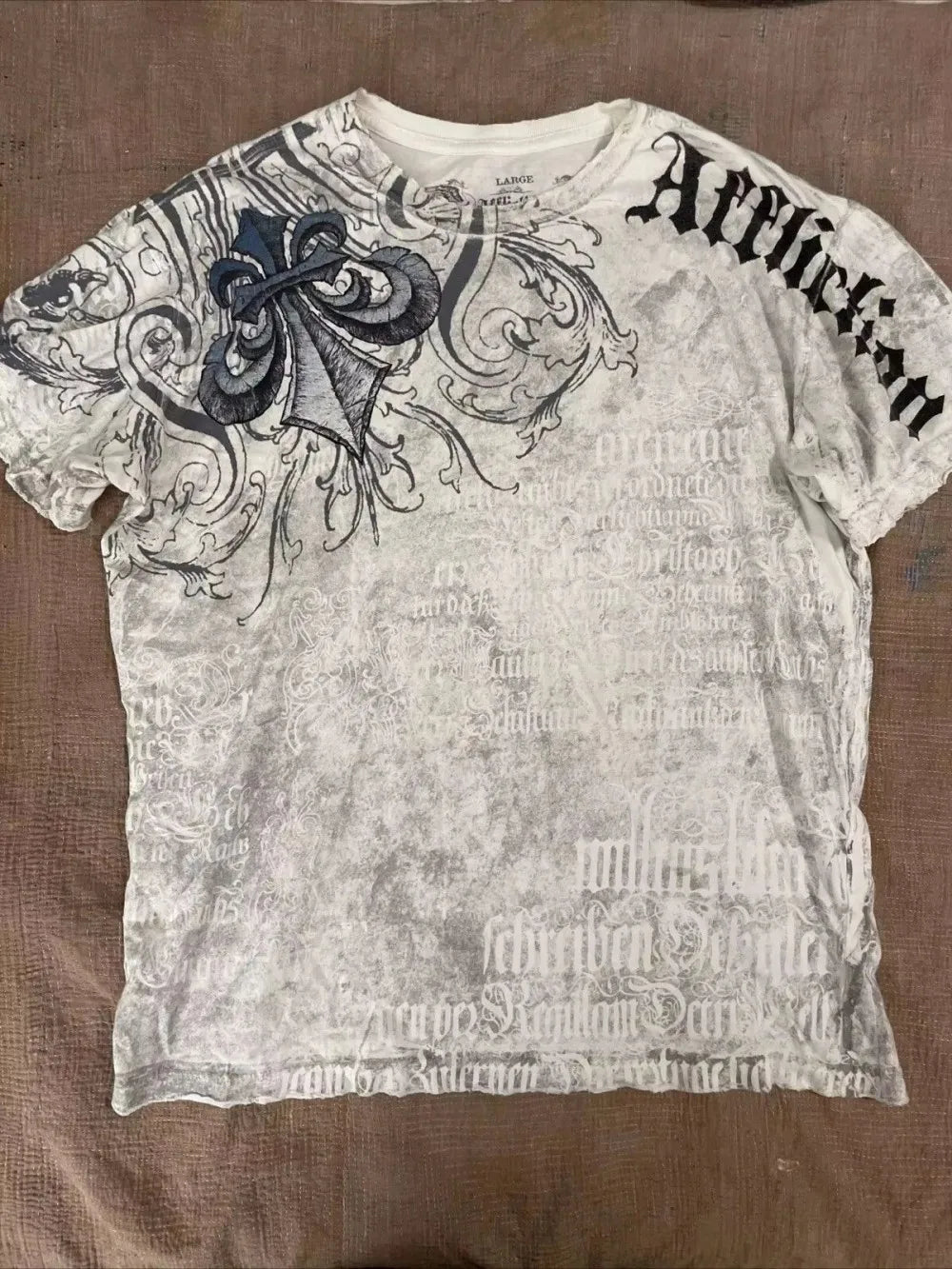 Y2K Retro Punk Hip Hop Printed T-shirt Oversized Type Fashion Top