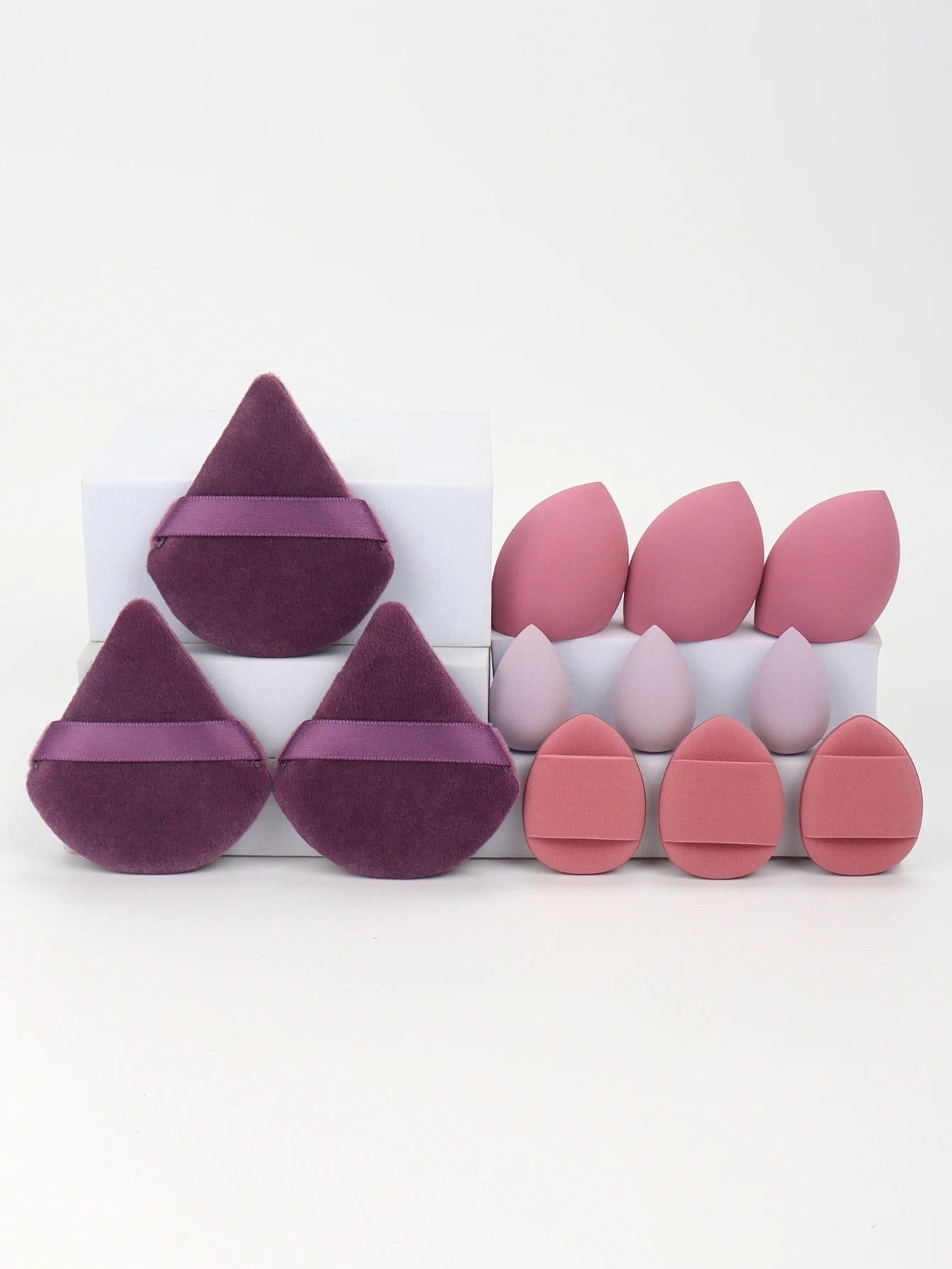 12-Piece All-Purpose Makeup Sponge Set Multi-Size Professional Blending