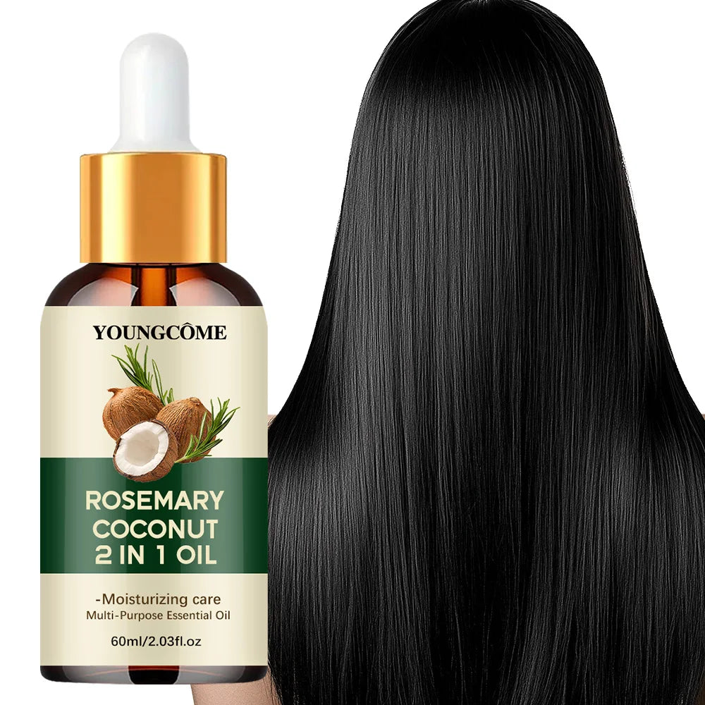 Rosemary Hair Oil Coconut Blend Strengthens Roots and Scalp Treatment
