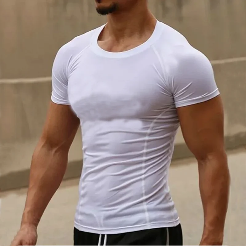 Men Compression Sportswear Standard Length – Quick Dry Gym Tee Men