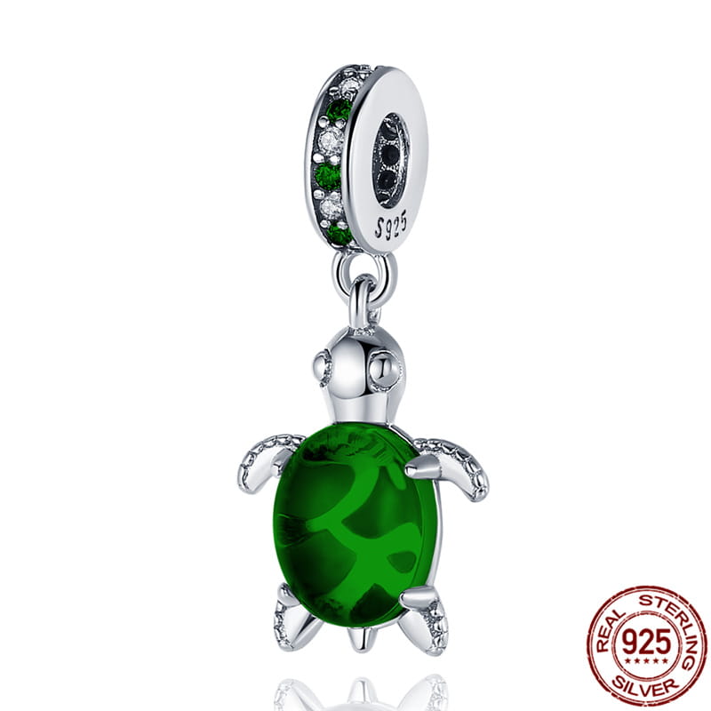 Murano Glass Charm – Sea Turtle Dangle Pendant for Pandora Bracelets