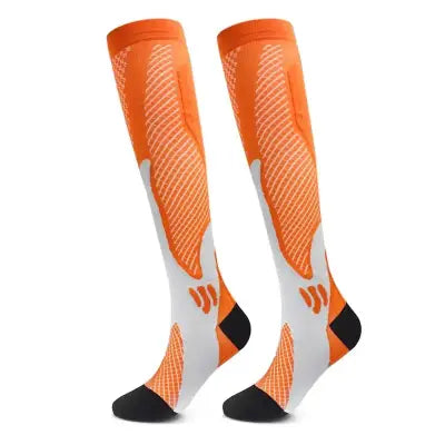 Compression Sport Socks for Varicose Veins Medical Nursing Stockings - YSZ02-Orange / S-M EU 35-41