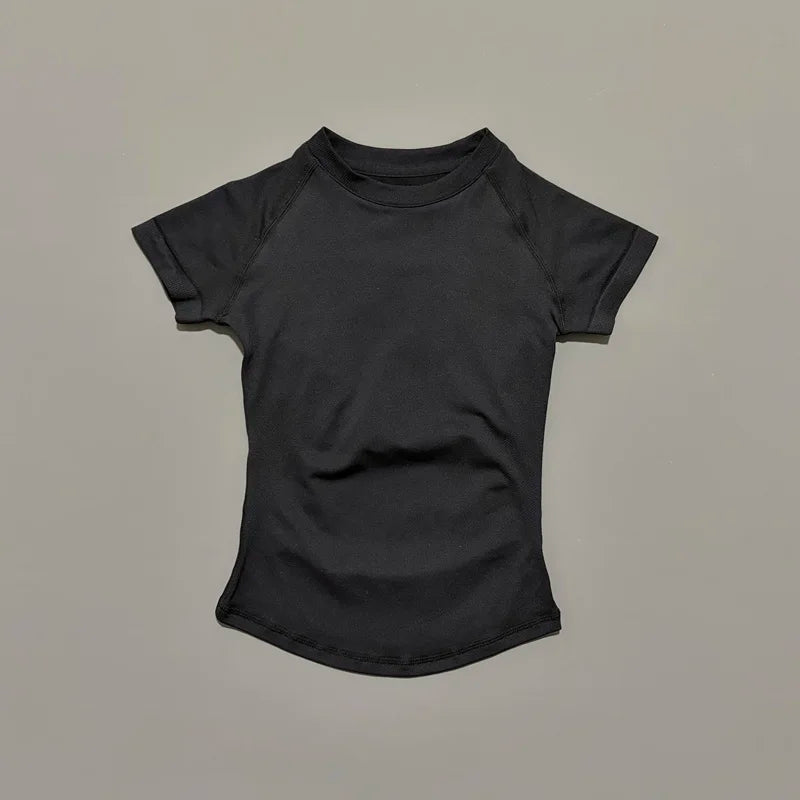 Unisex Summer Sports T Shirt Stretchy Breathable Fitness Top