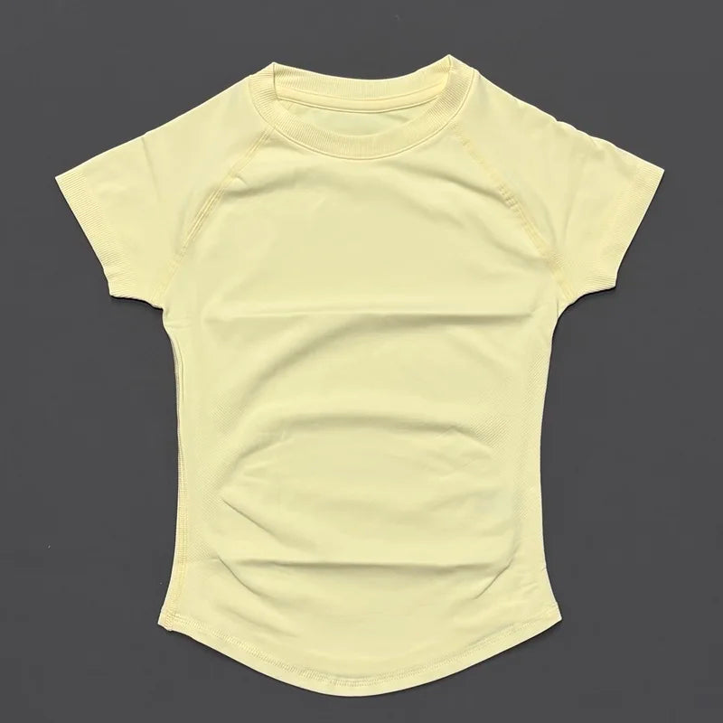 Unisex Summer Sports T Shirt Stretchy Breathable Fitness Top