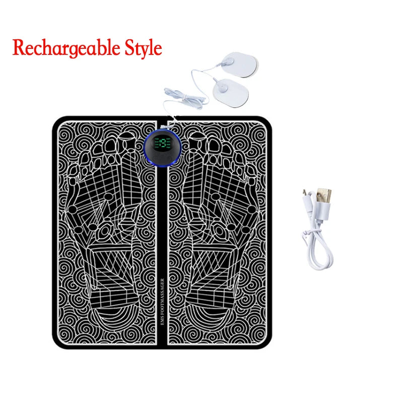 EMS Foot Massage Pad with Multi Mode Muscle Relief for Home Fitness