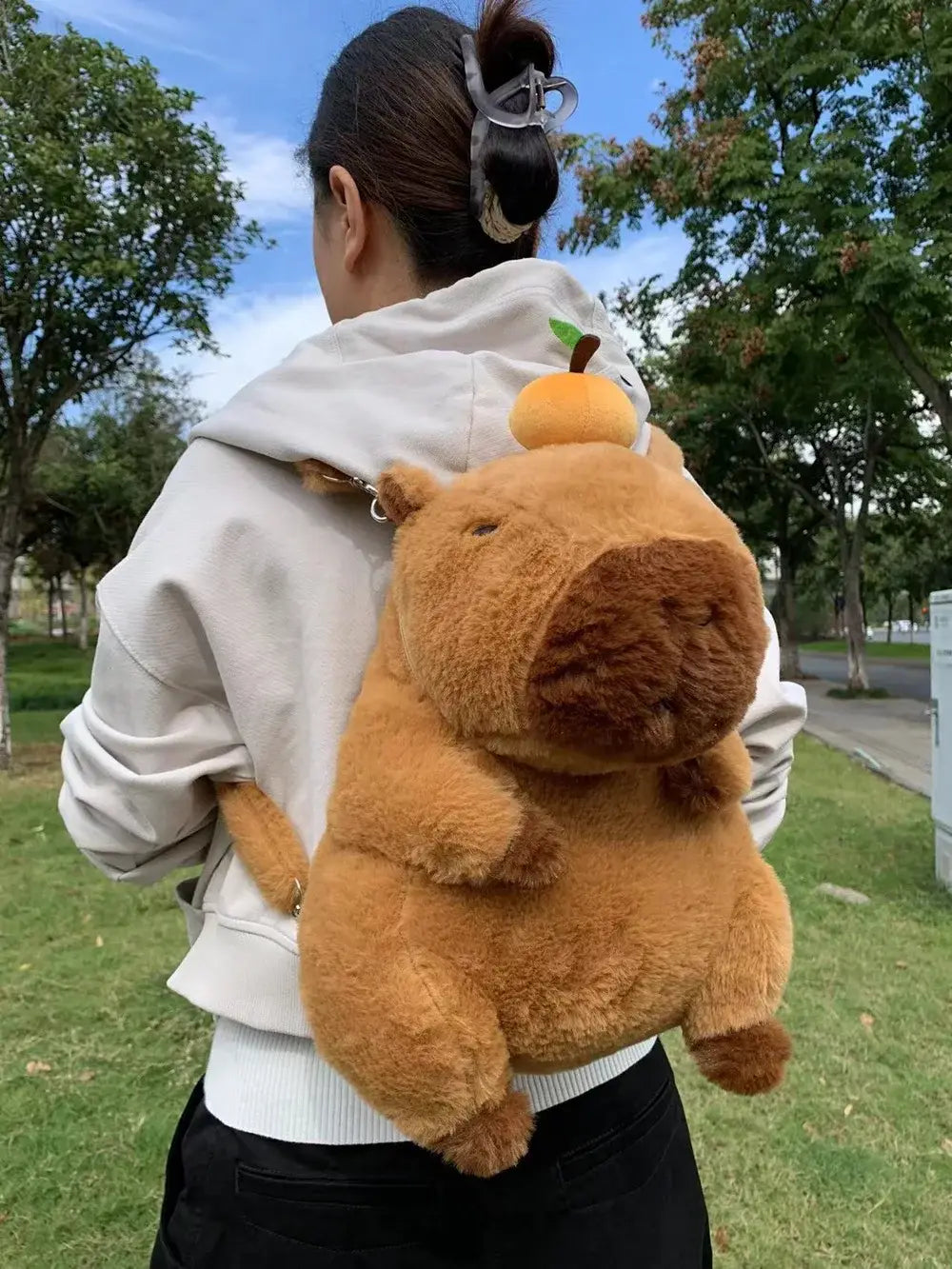 Capybara Plush Backpack Kawaii Mini Shoulder Bag for Kids and Girlfriends