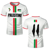 Palestine Flag 3D Printed Sports Tee Breathable Summer Fashion Top