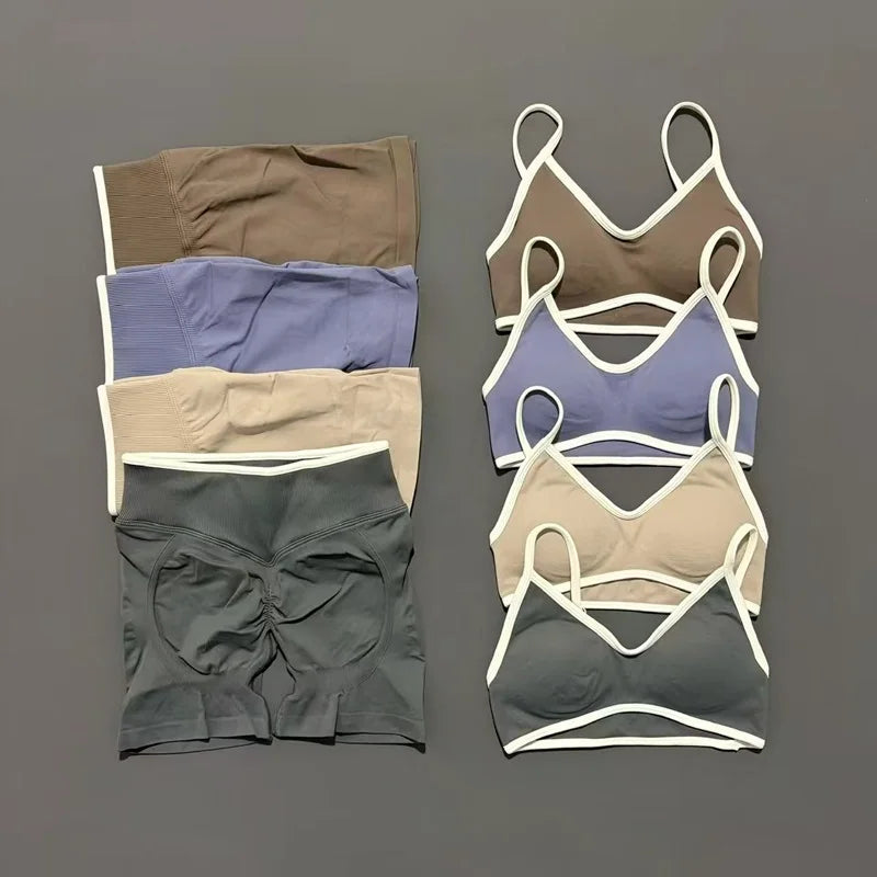 Women Ignite Sculpt Elastic Yoga Bra Set Sculpting Fitness Suit