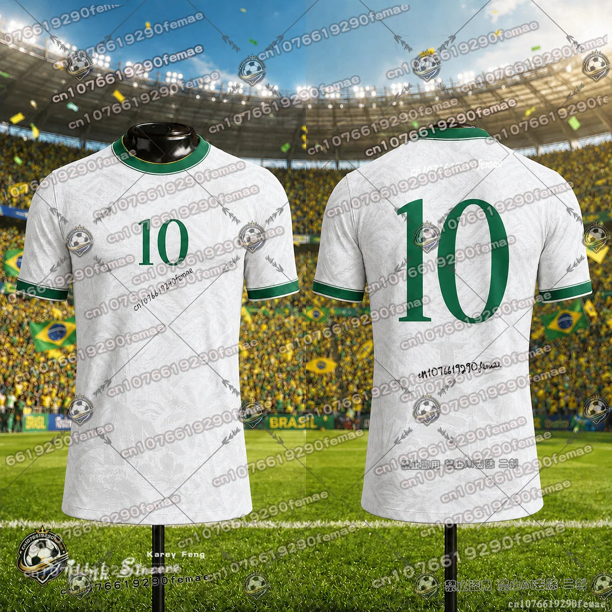 Brazil Soccer Jersey Size Options Cotton Blend Breathable Fan Top