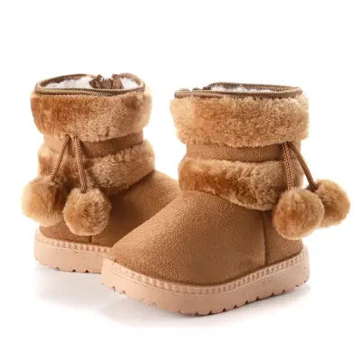 Girls Snow Boots for Kids - Comfortable Warm Winter Boots and Princess Shoes