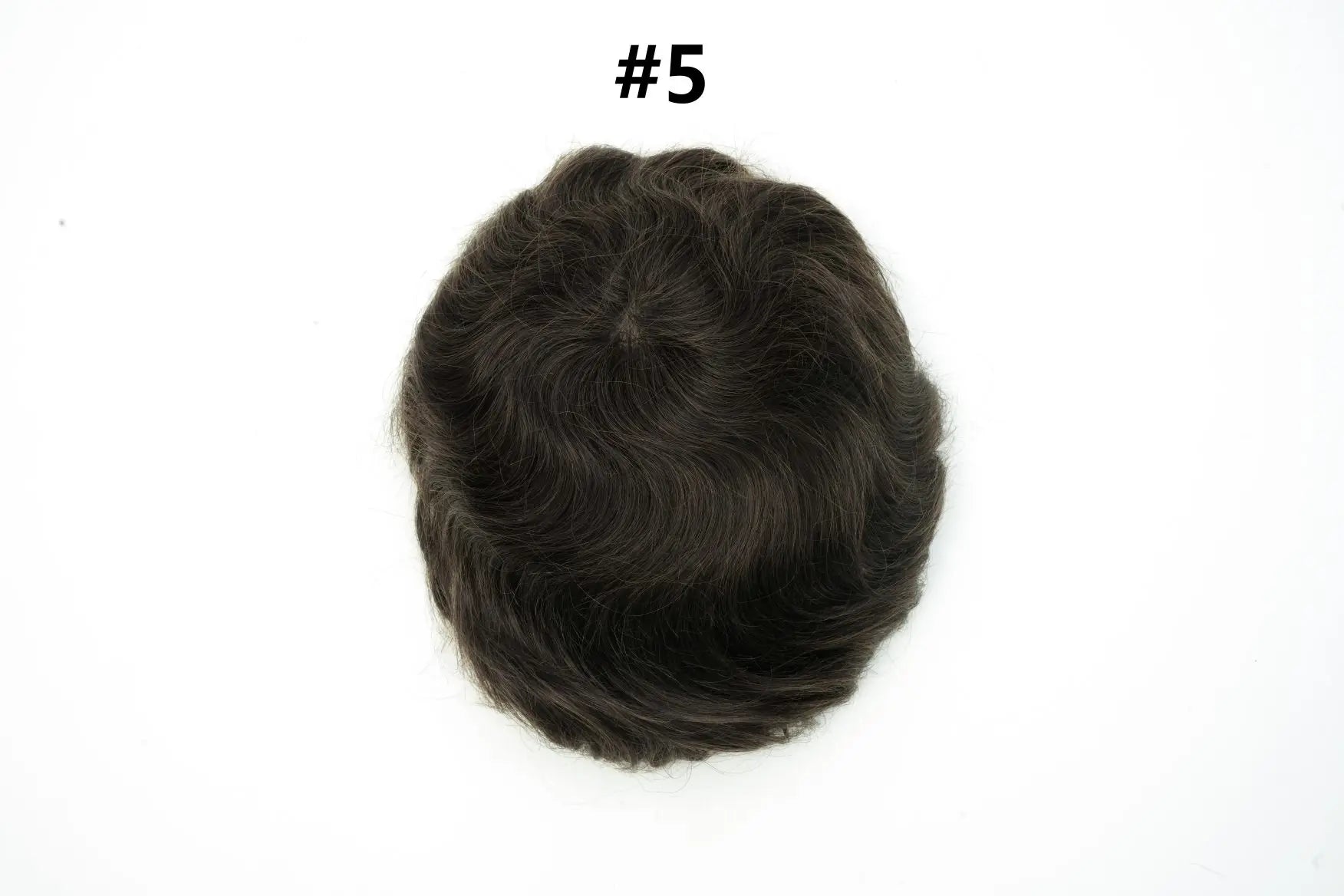 Mens Toupee Human Hair Piece Thin Skin V Loop Natural Hairline