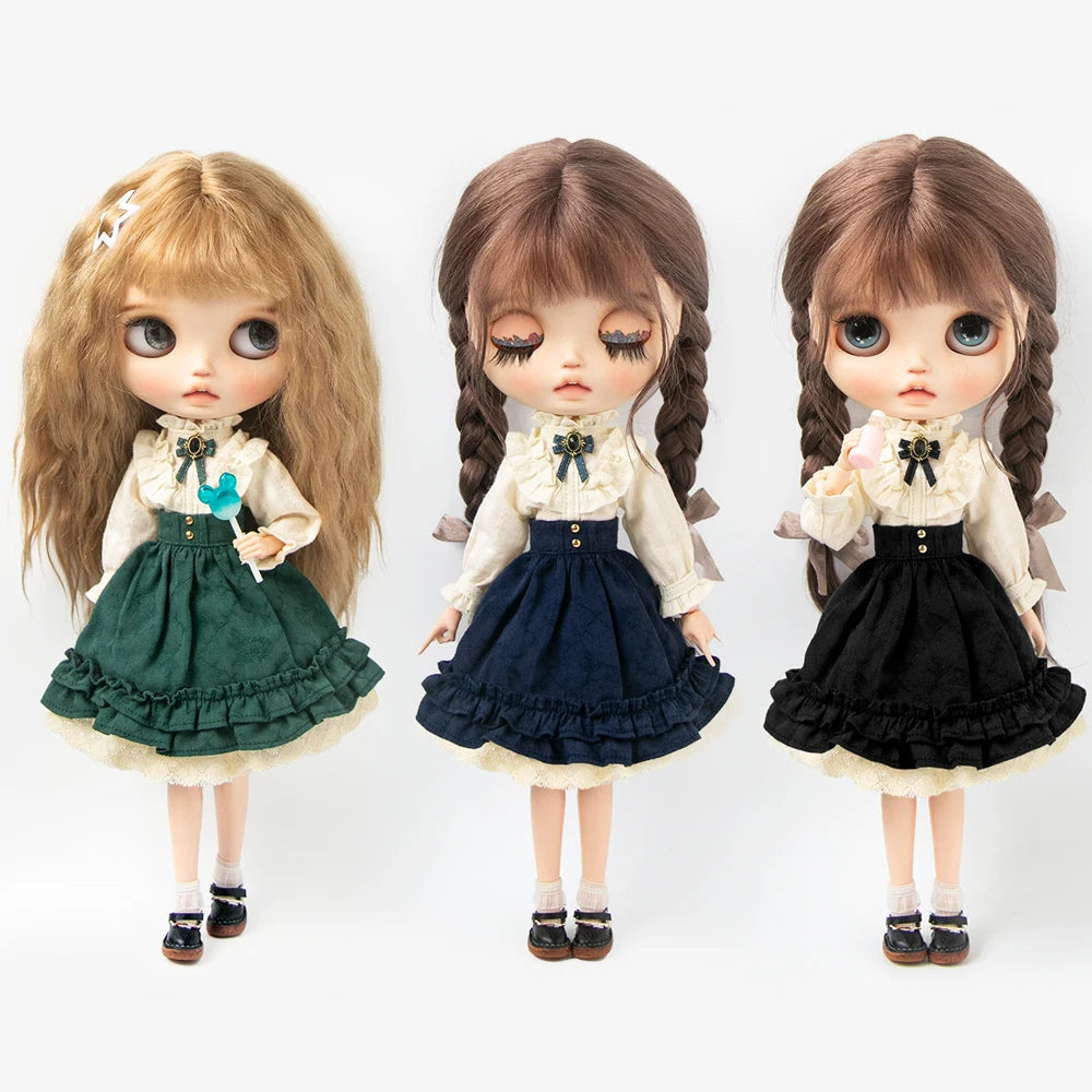 Blythe Clothes Vintage Lace Maid Set for YMY OB22 Doll Accessories