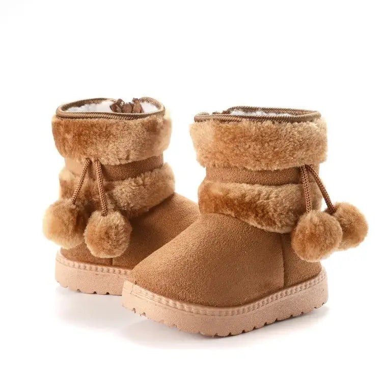 Girls Snow Boots for Kids - Comfortable Warm Winter Boots and Princess Shoes