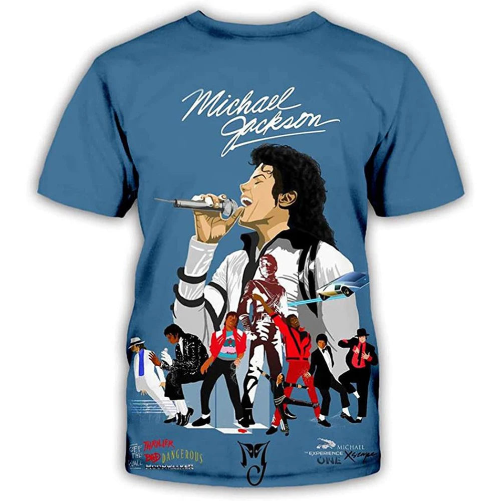 Michael Jackson Harajuku Streetwear Cotton Tee Retro Hip Hop Style