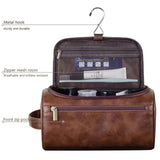 Leather Toiletry Bag Large Dopp Kit – Hanging Travel Cosmetic Case