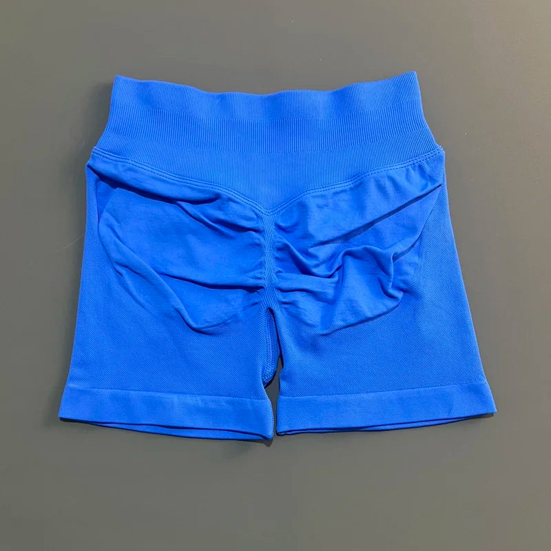 Women High Waist Seamless Shorts Stretchy Butt Lifting Yoga Shorts