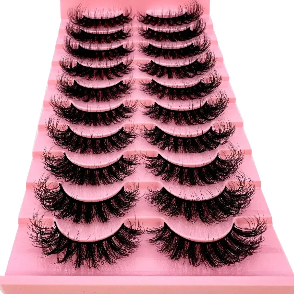 Cat Eye Lashes with 8D Wispy Faux Mink – 10 Pairs Set