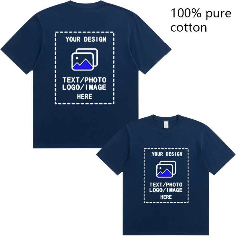 Custom Men's Cotton T-Shirts All Sizes for Team Sports and Gyms