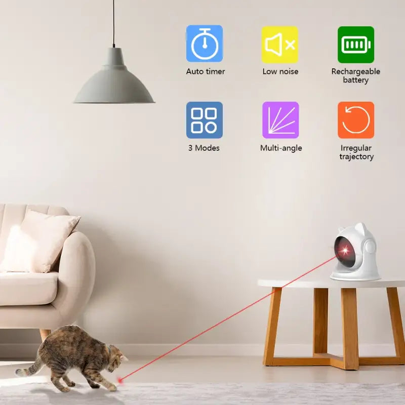 MeowMeows Automatic Cat Laser Toy with Rechargeable Motion Activation - p32