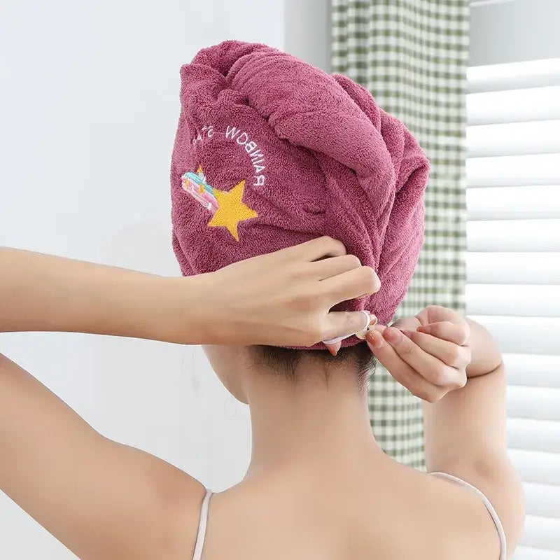 Women’s Soft Microfiber Towel and Quick Drying Hair Turban