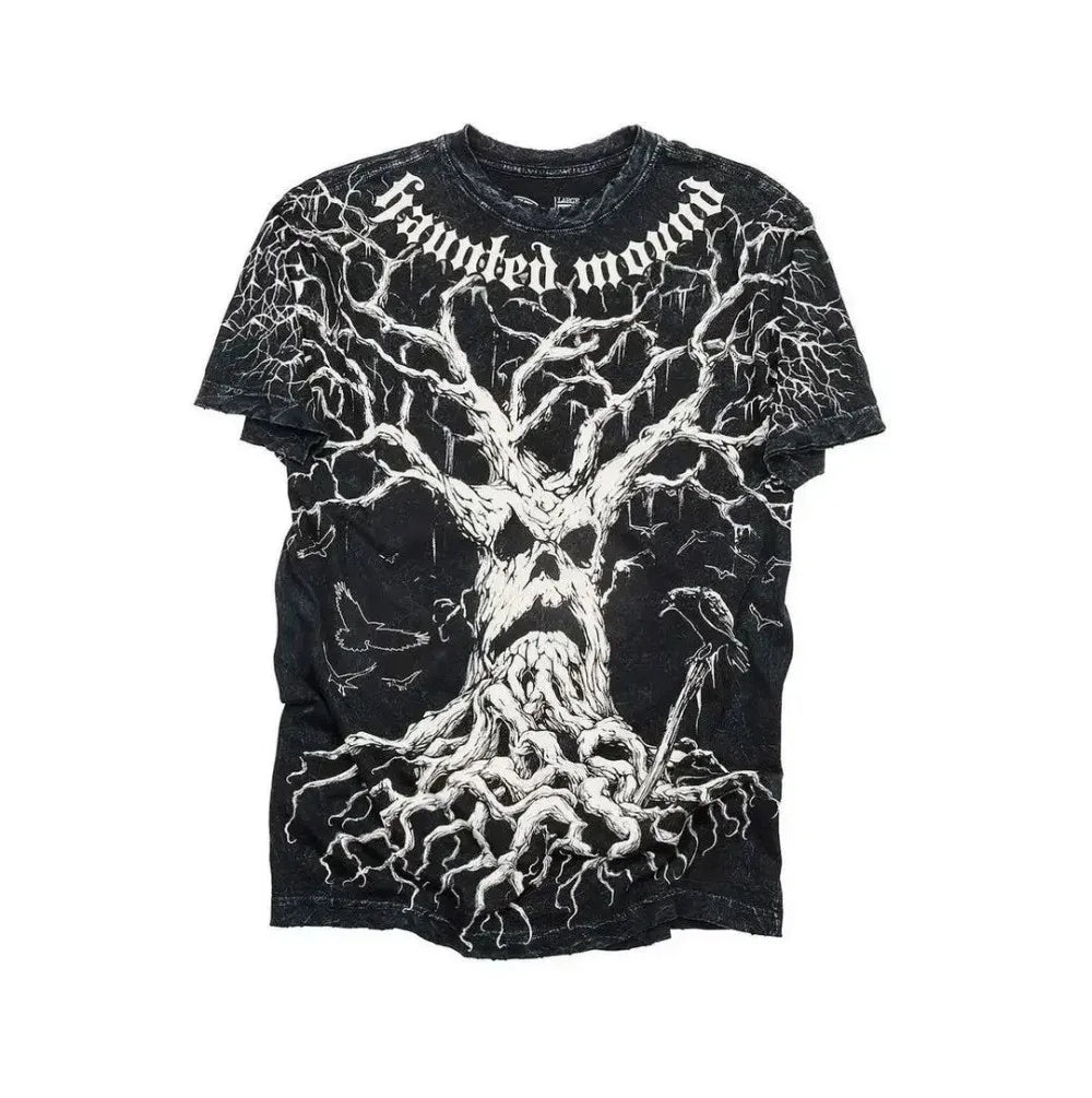 Y2K Retro Punk Hip Hop Printed T-shirt Oversized Type Fashion Top