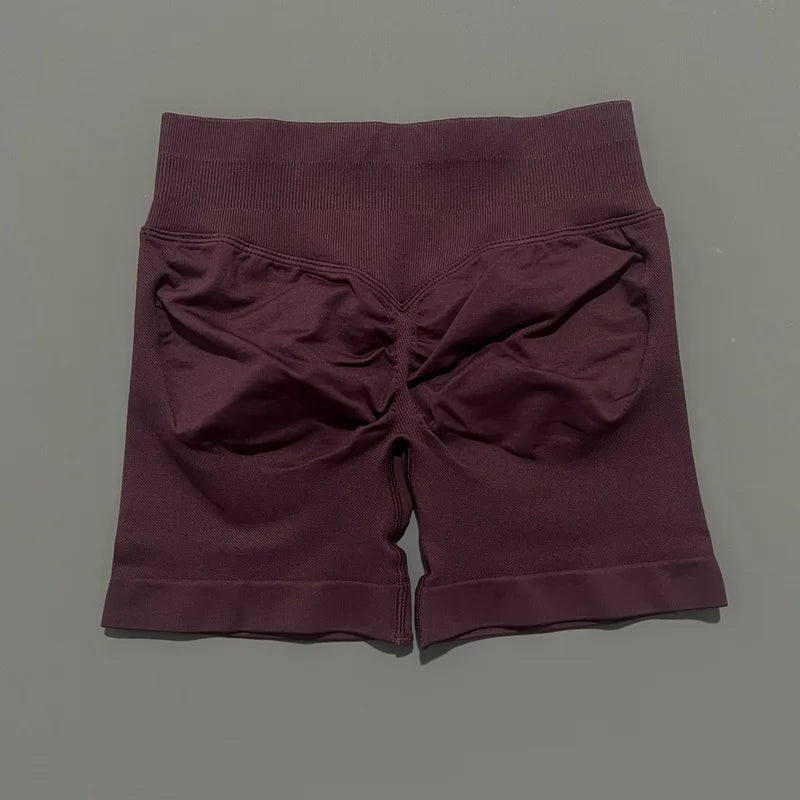 HISTELLO Seamless Yoga Shorts Small Polyamide Butt Lifting Activewear