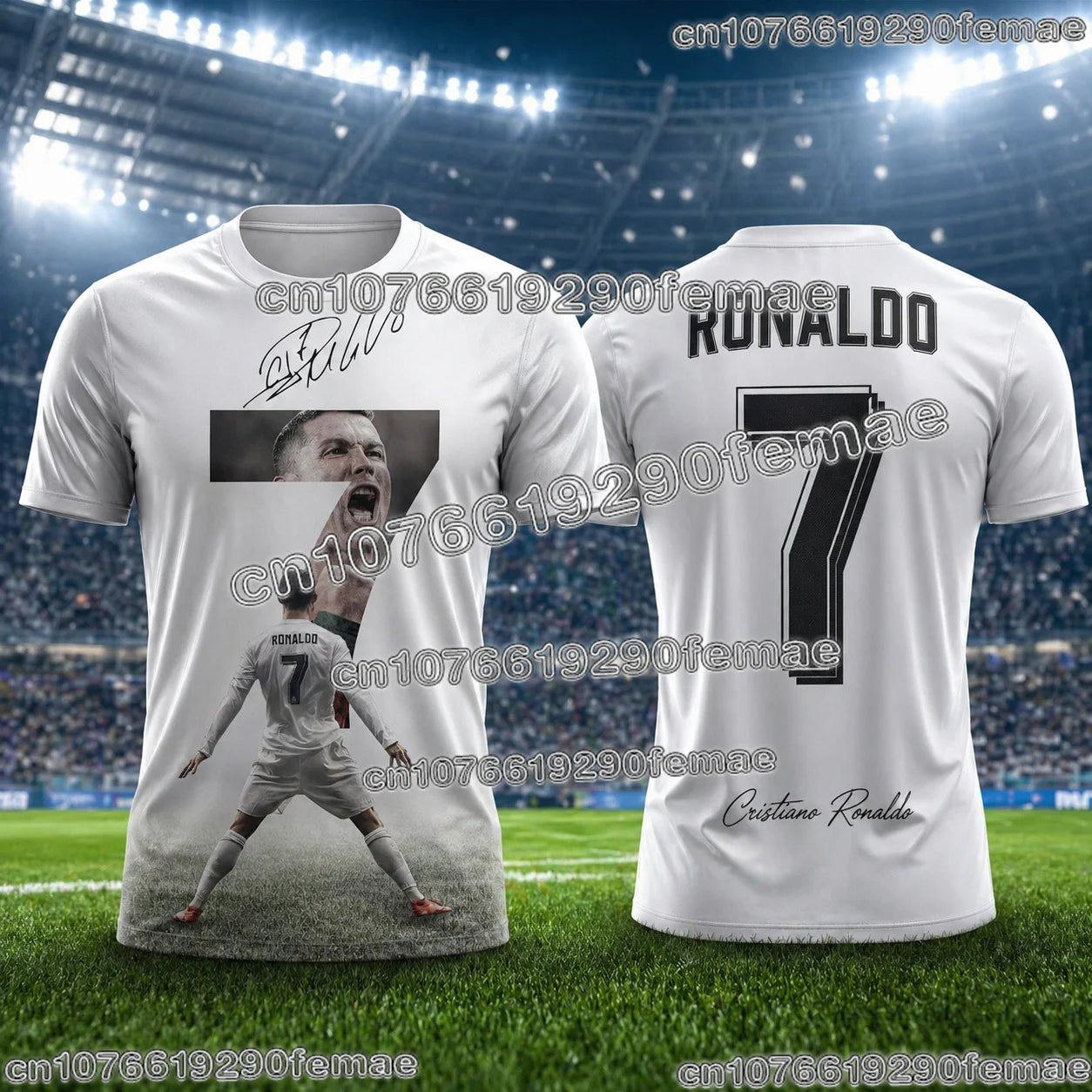 2026 Special Edition Ronaldo No.7 Soccer Jersey Oversize Breathable Training Tee