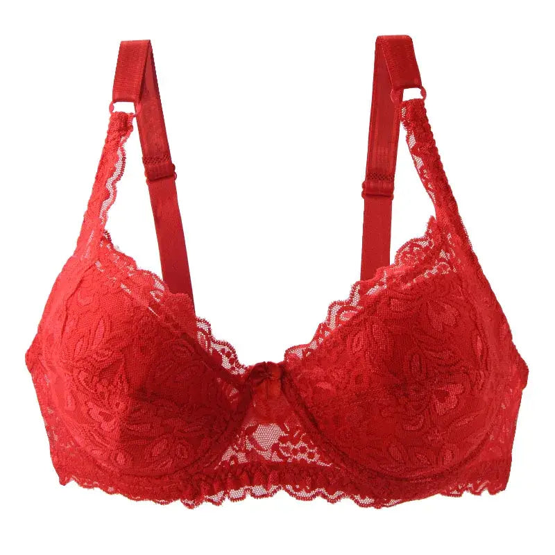 New Sexy Lace Bras: Unlined Full Cup Plus Size Lingerie with Push-Up Underwear