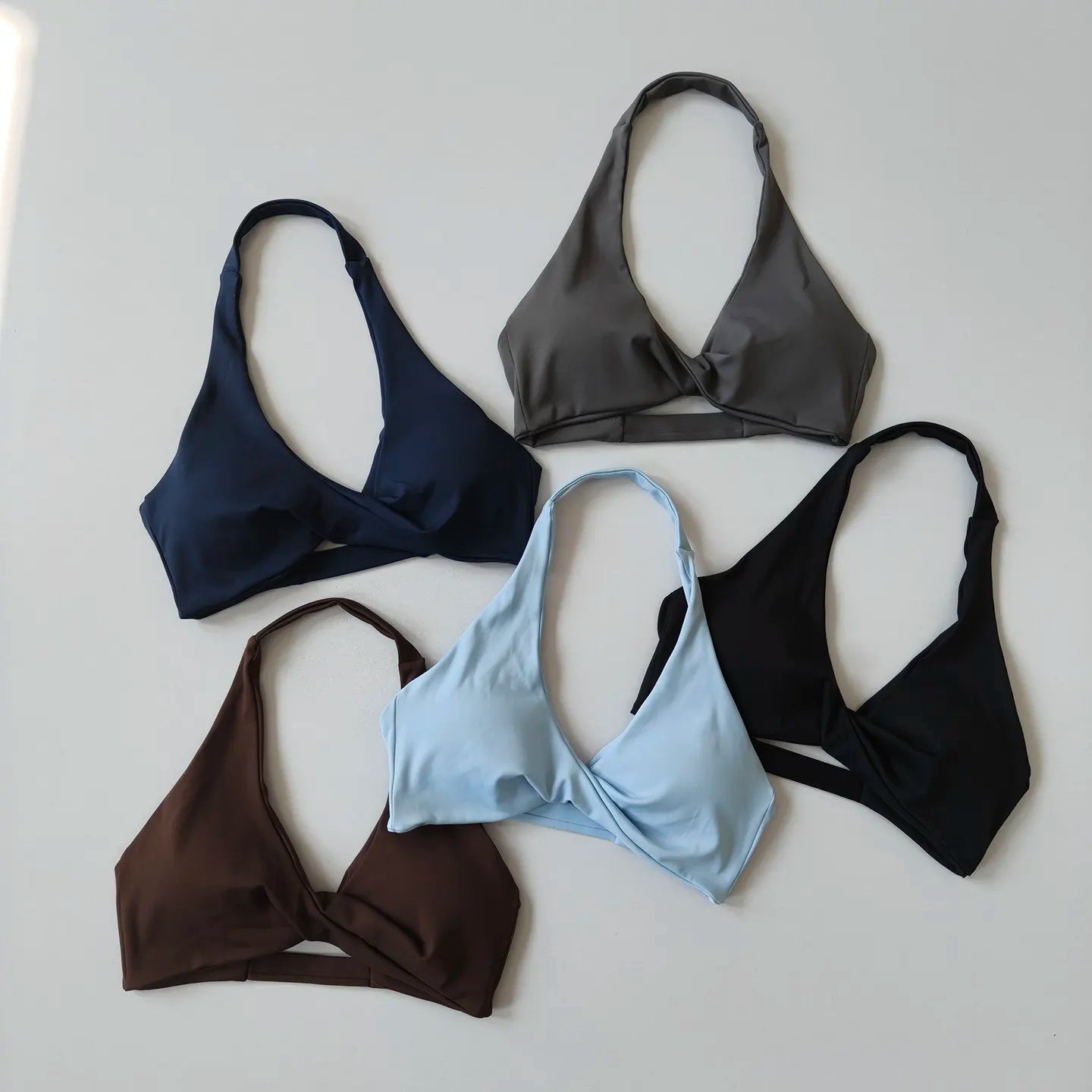 Wire-Free Push-Up Sports Bra Halter Neck Sexy Fitness Yoga Top