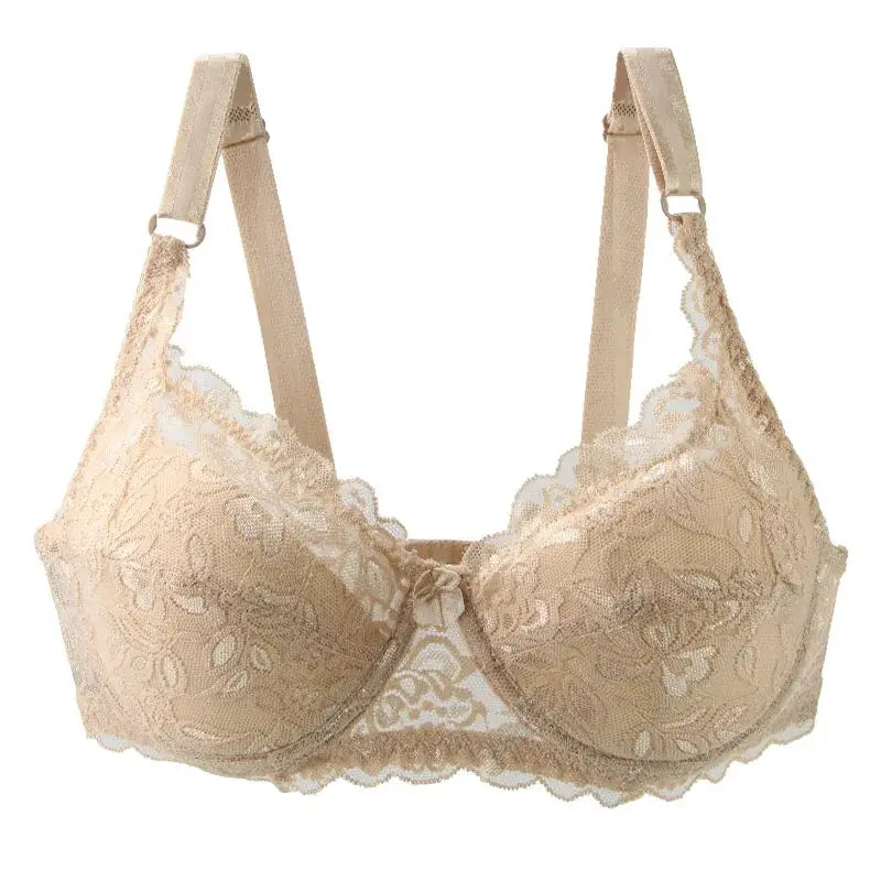 New Sexy Lace Bras: Unlined Full Cup Plus Size Lingerie with Push-Up Underwear