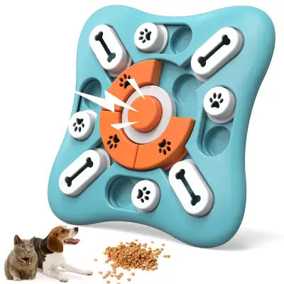 Dog Puzzle Toys and Interactive Treat Dispenser for Training - Blue-Orange / CHINA / M