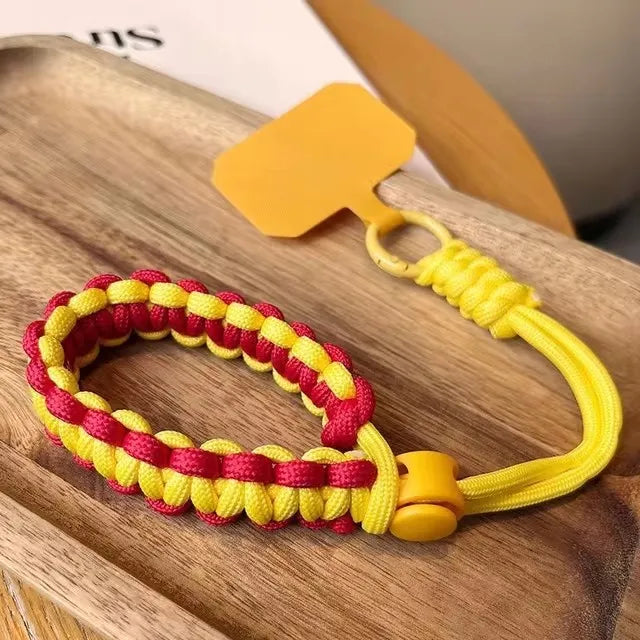 Universal Phone Lanyard Handwoven Wrist Strap Safety Rope Secure Bracelet