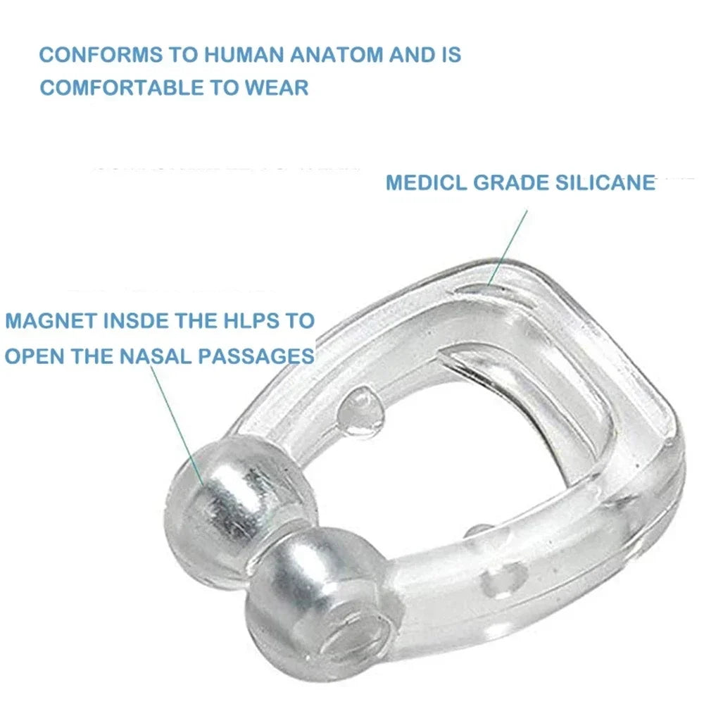 Magnetic Anti Snore Nose Clip Silicone Breathe Improve Sleeping Aid