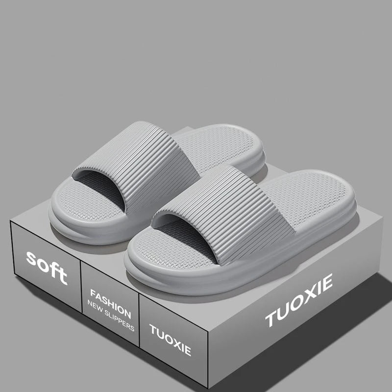 Concise EVA Slippers Soft Unisex Sandals for Non-slip Bathroom Use
