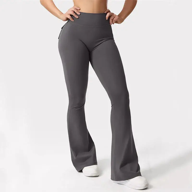 Newest Wide Leg Yoga High Stretch Compression Pants with Pockets