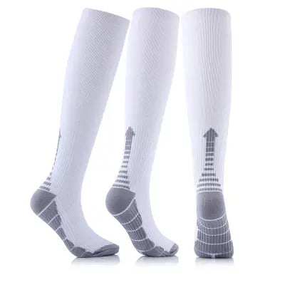 Compression Sport Socks for Varicose Veins Medical Nursing Stockings - YS031-WHGY / S-M EU 35-41