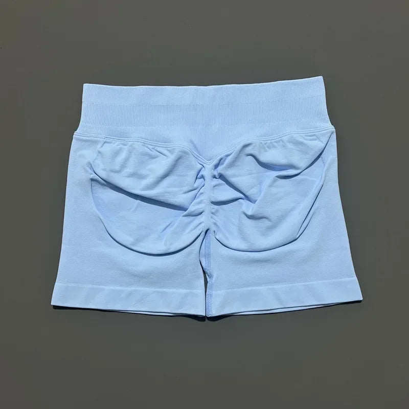 Women High Waist Seamless Shorts Stretchy Butt Lifting Yoga Shorts