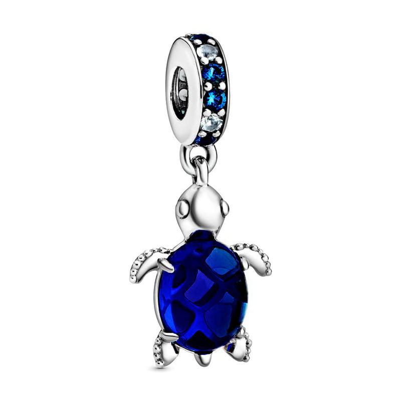 Murano Glass Charm – Sea Turtle Dangle Pendant for Pandora Bracelets