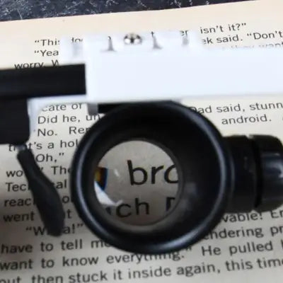 LED Watch Repair Magnifier with Adjustable Head-Mounted Magnifying Glasses - Black and White