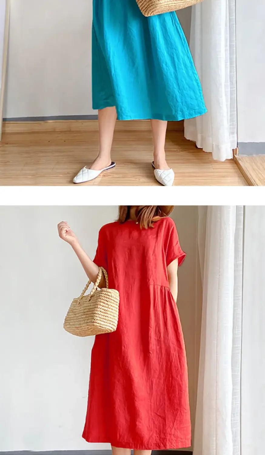 Summer Dress – Comfortable A-Line Midi Dress for Women