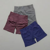 Women High Waist Seamless Shorts Stretchy Butt Lifting Yoga Shorts