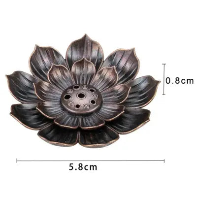 Lotus Flower Incense Burner High-Quality Reflux Stick Holder for Home - diameter 5.8CM