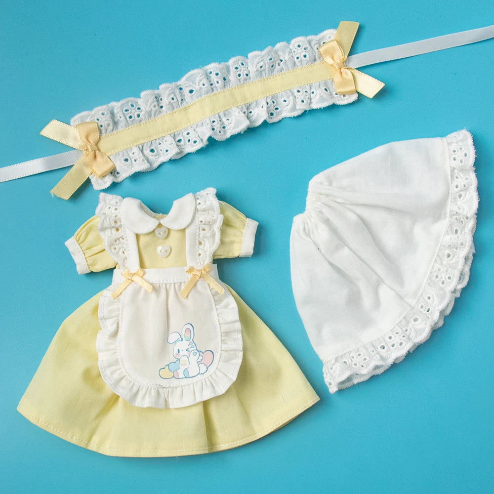 Blythe Clothes Vintage Lace Maid Set for YMY OB22 Doll Accessories